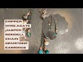 Copper wire wrap how To Make agate Jasper Rondell gemstone earrings