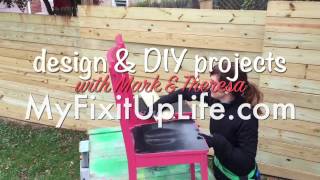 We are upcycling 4 dining room chairs into 2 benches. The DIY projects are a 