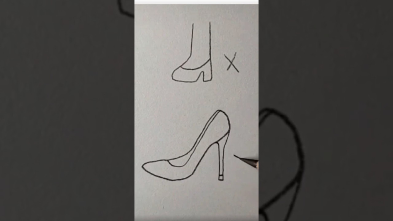 easy drawing of Princess shoes 