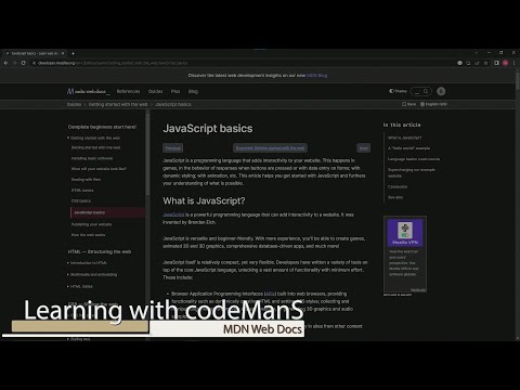 Learn HTML | MDN Web Docs_  JavaScript Basics