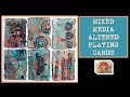 MIXED MEDIA - ALTERED PLAYING CARDS