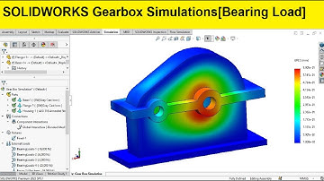 SOLIDWORKS Gear Box Simulation [ Bearing Load Analysis]