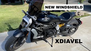 NEW PUIG WINDSHIELD ON MY DUCATI XDIAVEL - YouTube