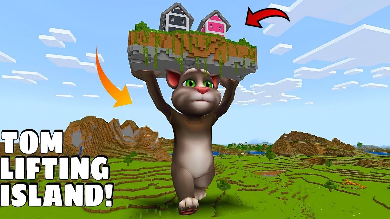 I found TALKING TOM HOLDING FLOATING ISLAND in Minecraft - Minecraft 😱 ...