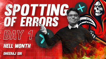 SPOTTING OF ERRORS DAY 1 | NDA 1 2023 ENGLISH CLASSES | HELL MONTH | TEAM ARPIT