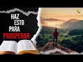 Lo que debes hacer para prosperar  conforme la biblia