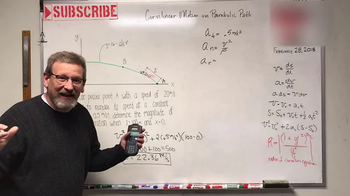 Dynamics - Lesson 10: Curvilinear Motion on a Parabolic Path