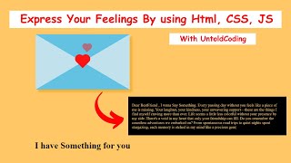 Express Feelings In Unique Way  | Love Letter Using Html, CSS | CSS Text Effect | @untold_coding
