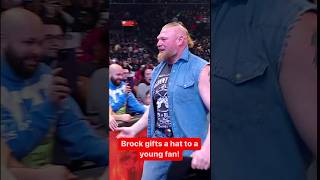 Brock Lesnar Gifts Hat 🤠 To Young Fan #shorts