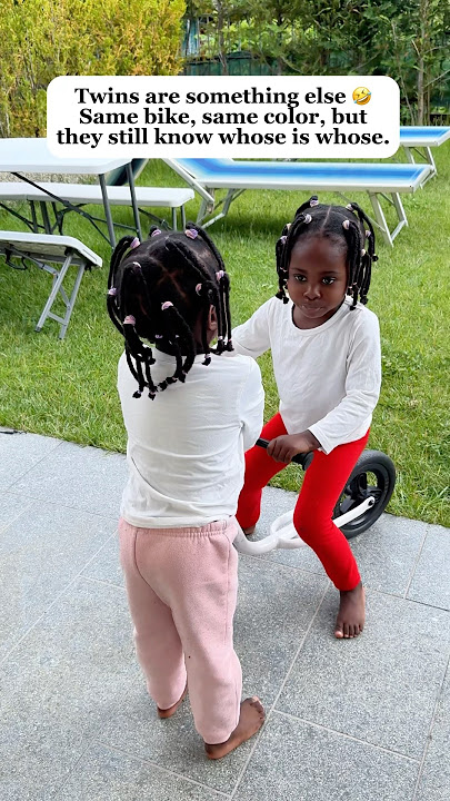 Twins are something else 🤣 Same bike, same color, but they still know whose is whose 😭😭