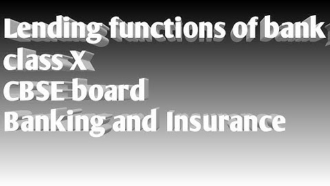 lending functions of bank 🏦