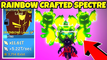 I CRAFTED THE NEW RAINBOW CRAFTED SPECTRE LORD IN ROBLOX CLICKER SIMULATOR