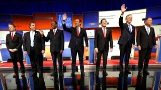 Republican candidates debates without Donald Trump center stage