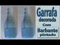 garrafa decorada com barbante pintado - efeito degradê