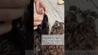 K Tips Hair Extensions 16 Inch Brown Color Water Wave | COOVIP HAIR