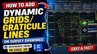 How to add Dynamic Grids/Graticule lines on Survey Drawings (2) || Add Reference grids as a Beginner How to add Dynamic Grids/Graticule lines on Survey Drawings (2) || Add Reference grids as a Beginner