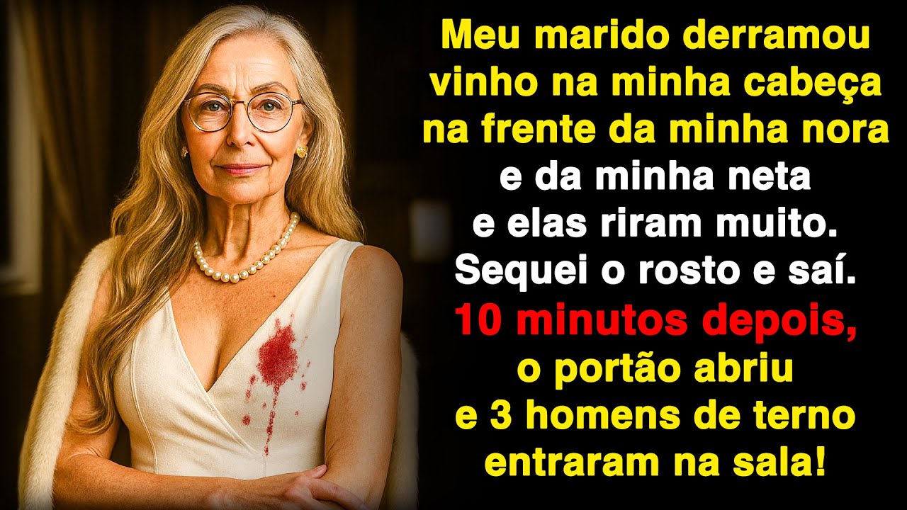 Meu marido derramou vinho na minha cabeça na frente da minha nora e da minha neta – e elas choraram!