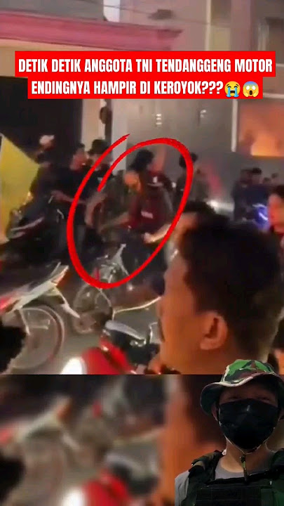 SECONDS TNI WAS ALMOST ASSAULTED BY A MOTORBIKE GANG 😭😱 #tniindonesia #commando #tniad #tni #tnik...