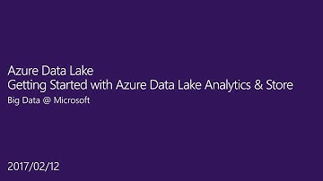 Getting Started with Azure Data Lake Analytics and Store