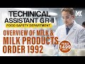 TECHNICAL ASSISTANT (FOOD SAFETY DEPARTMENT) OVERVIEW OF MILK AND MILK PRODUCTS ORDER 1992 Rs1499