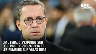 OM: Eyraud s'exprime après le départ de Zubizarreta et les rumeurs sur Villas-Boas