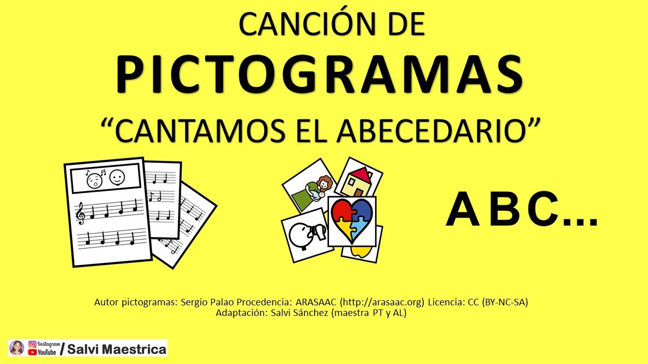 CANTAMOS el ABECEDARIO👩‍🎤🔠👩‍🎤🧑🏽‍🎤 canción infantil con PICTOGRAMAS