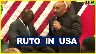 Comedian Steve Harvey cracks Ruto at Tyler Perry Studios in Atlanta US