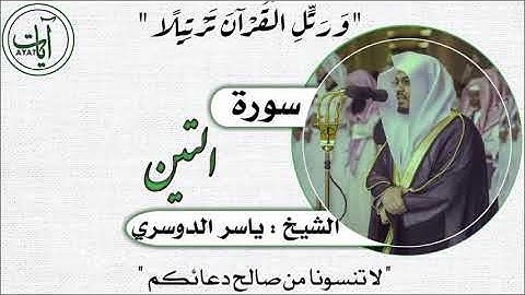 095 | سورة التين | ياسر الدوسري