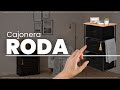 Video de Cajonera de Armario Mueble Auxiliar 3 Cajones Roda Roble Cambrian y Negro 40x68x30 cm