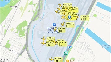 Live Air Traffic Control Radio and ADS-B Newark Airport (11-12-2024)