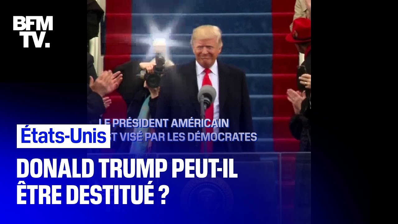 Donald Trump peut-il être destitué? newspaper mockup