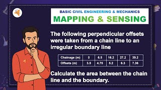 (V3-MU3-BCEEM) Prob.5.  the following perpendicular offsets were taken from a chain line to an.....