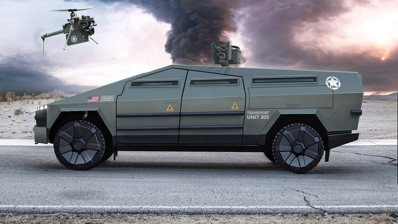 Military Tesla Cybertruck: Combat Vehicle - Youtube