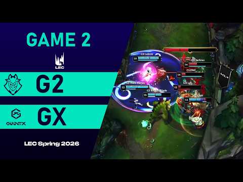 G2 vs GIANTX — Game 2 | LEC Spring 2026 | Hans Sama CARRIES on Kai'Sa!