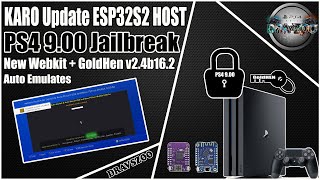 NEW KARO ESP32S2 for 9.00 fw with New PSfree Webkit + GoldHEN Auto Emulates USB | TEST & How to Use