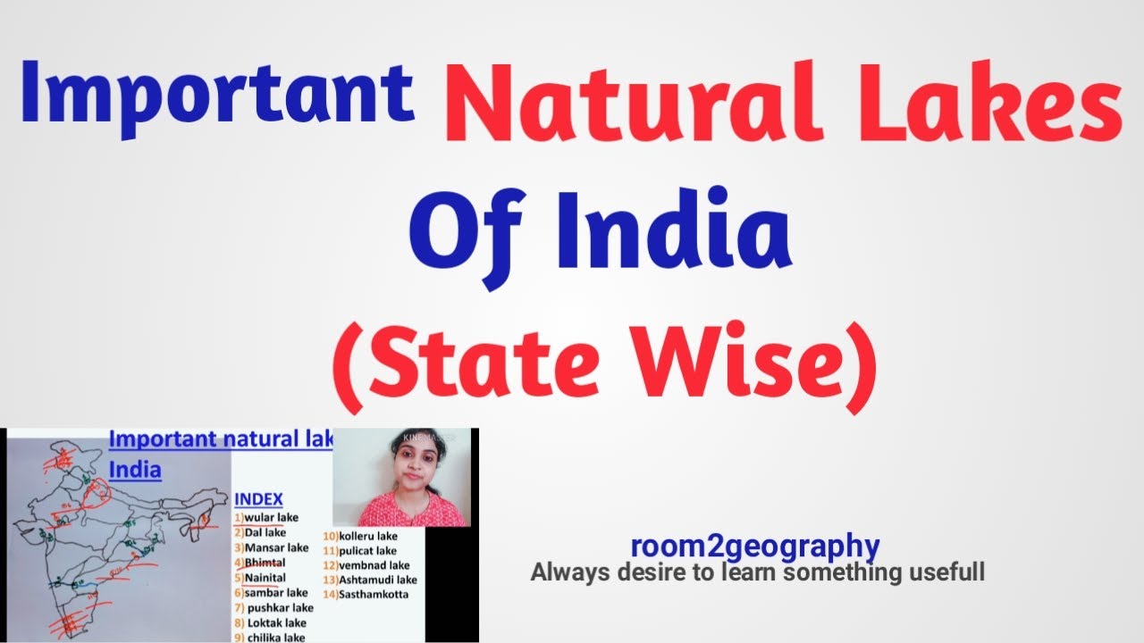 Important Natural Lakes of India( state Wise)::Drainage