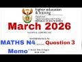 Mathematic N4 March 2026 Question Paper Memo Question 3 
