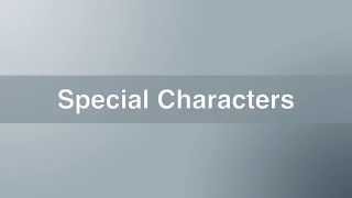 web design for beginners coding in html - Text Basics - special Characters