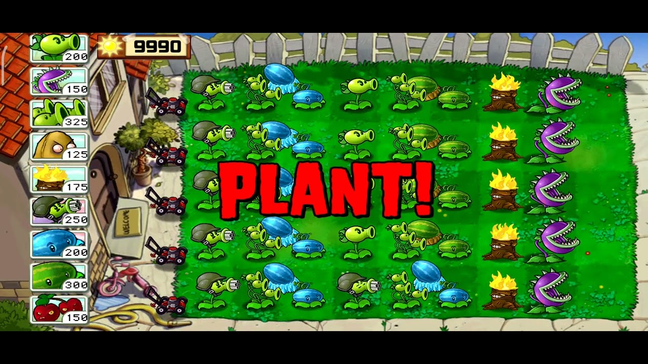 Plants Vs Zombie Hack Survival Day P2 YouTube