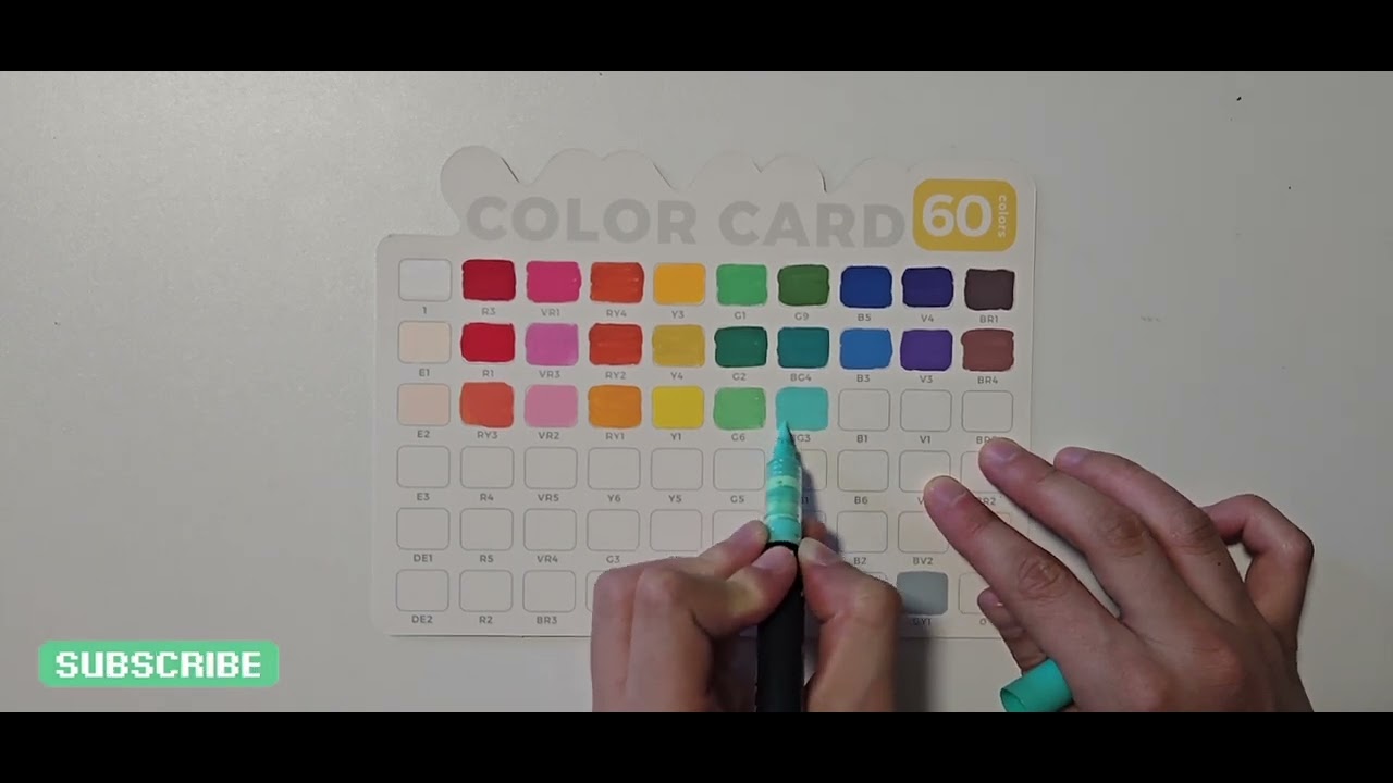swatch & chill wm (Enmy 60 Color Acrylic Marker set review)