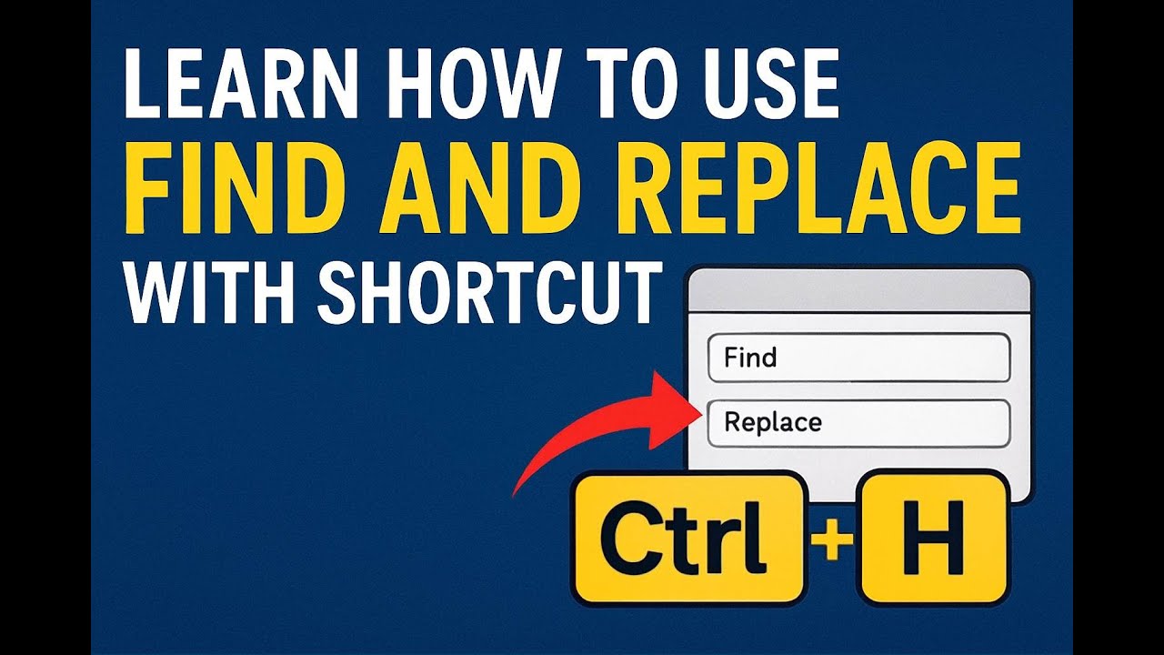 How to use find and Replace on Microsoft word with a shortcut key 