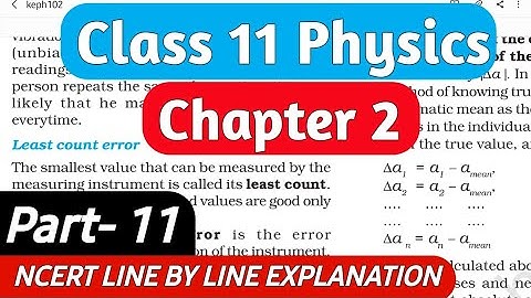 least count error class 11 physics chapter 2, ncert explanation, part 11