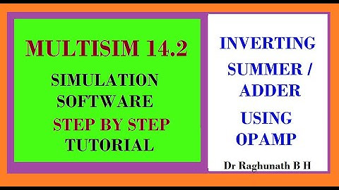Summer / adder using opamp simulation in multisim tool
