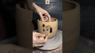 M letter making for Clay pot satisfying #pottery #satisfying #viral #trending #video