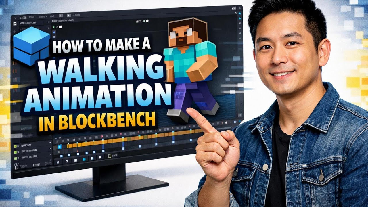 How to MAKE a WALKING ANIMATION in Blockbench (Step by Step) - YouTube