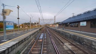 【帰り道】【自然豊かでのどかな村】【後面展望】JR津軽線青森行き　蟹田→蓬田