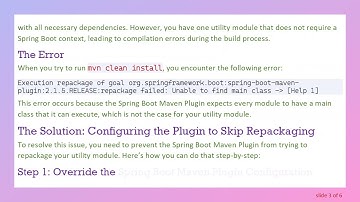 Solving the Problem of Creating a Thin Jar in Your Spring Boot Maven Project