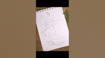 Krishna drawing 🙏 || lord krishna drawing☺️😍 || #shorts