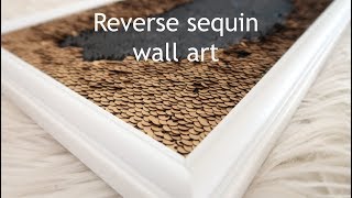 Reverse sequin wall art SamCan