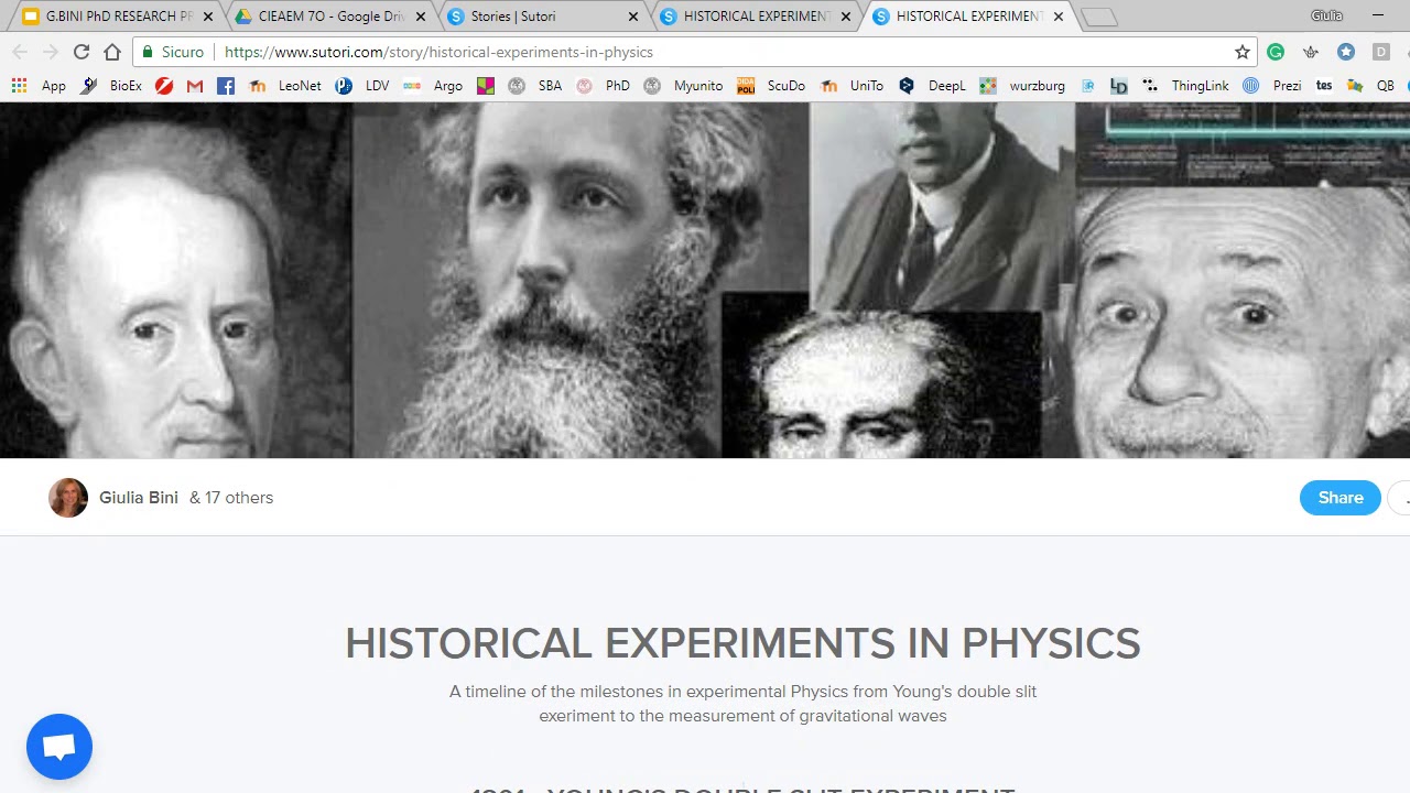 Historical Experiments in Physics with Sutori